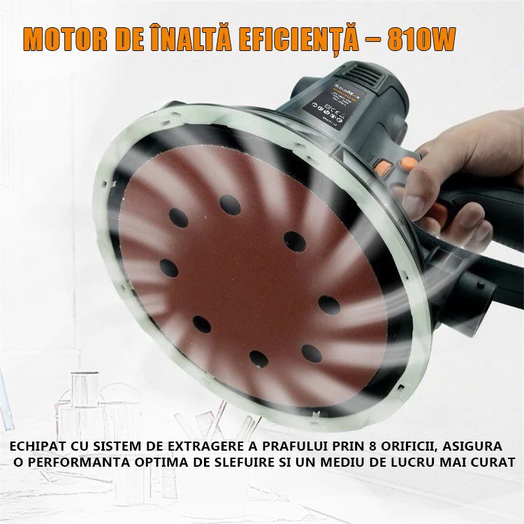 Slefuitor grosier si fin perete cu led 180mm, 810W STARMAX Slefuitor grosier si fin perete cu led 180mm, 810W STARMAX